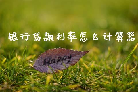 银行贷款利率怎么计算器_https://cj007.lansai.wang_金融监管_第1张