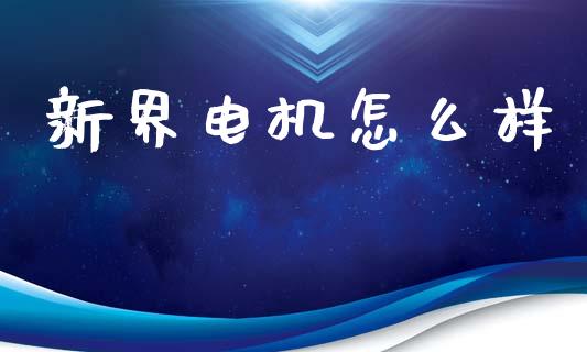 新界电机怎么样_https://cj007.lansai.wang_财经新闻_第1张