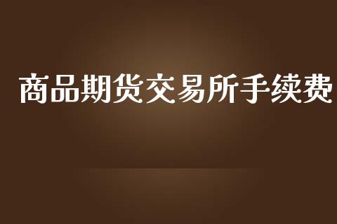 商品期货交易所手续费_https://cj007.lansai.wang_财经新闻_第1张