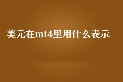 美元在mt4里用什么表示_https://cj007.lansai.wang_财经新闻_第1张
