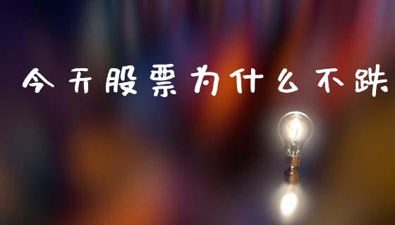 今天股票为什么不跌_https://cj007.lansai.wang_债券资讯_第1张