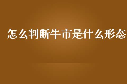 怎么判断牛市是什么形态_https://cj007.lansai.wang_外汇交易_第1张