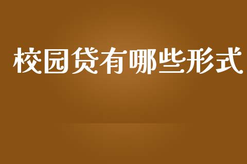 校园贷有哪些形式_https://cj007.lansai.wang_金融监管_第1张