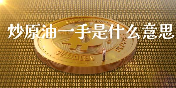 炒原油一手是什么意思_https://cj007.lansai.wang_外汇交易_第1张