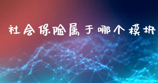 社会保险属于哪个模块_https://cj007.lansai.wang_期货开户_第1张