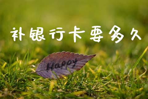 补银行卡要多久_https://cj007.lansai.wang_财经新闻_第1张