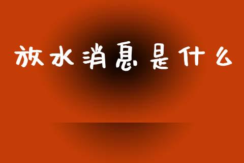 放水消息是什么_https://cj007.lansai.wang_财经新闻_第1张