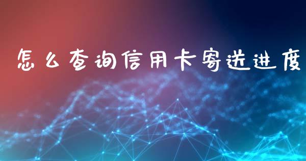 怎么查询信用卡寄送进度_https://cj007.lansai.wang_全球市场_第1张