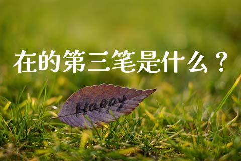 在的第三笔是什么？_https://cj007.lansai.wang_期货开户_第1张
