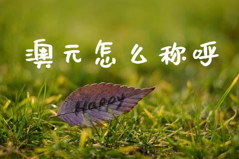 澳元怎么称呼_https://cj007.lansai.wang_财经新闻_第1张