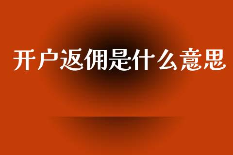开户返佣是什么意思_https://cj007.lansai.wang_期货开户_第1张