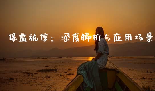 保监统信：深度解析与应用场景_https://cj007.lansai.wang_债券资讯_第1张