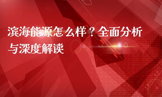 滨海能源怎么样？全面分析与深度解读_https://cj007.lansai.wang_财经新闻_第1张