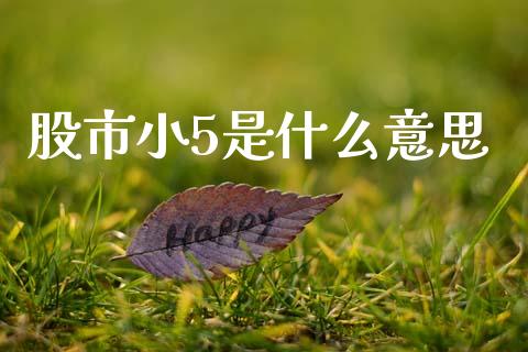 股市小5是什么意思_https://cj007.lansai.wang_全球市场_第1张