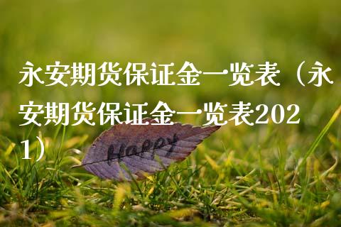 永安期货保证金一览表（永安期货保证金一览表2021）_https://cj007.lansai.wang_外汇交易_第1张