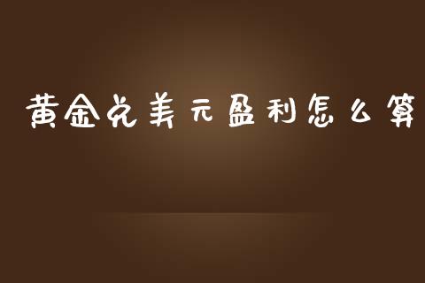 黄金兑美元盈利怎么算_https://cj007.lansai.wang_金融监管_第1张