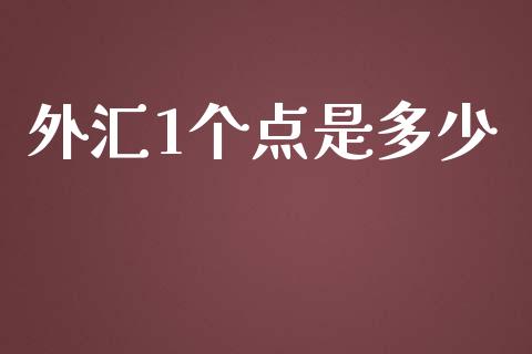 外汇1个点是多少_https://cj007.lansai.wang_外汇交易_第1张