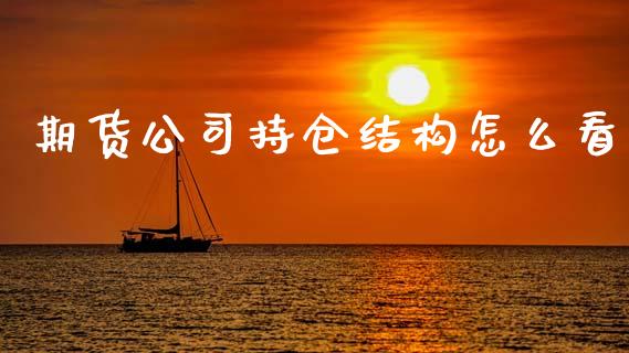 期货公司持仓结构怎么看_https://cj007.lansai.wang_债券资讯_第1张