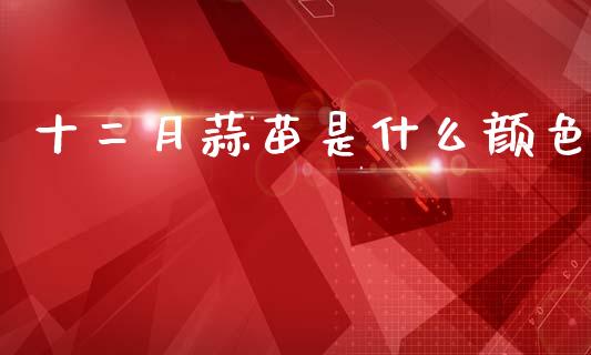 十二月蒜苗是什么颜色_https://cj007.lansai.wang_债券资讯_第1张