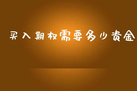 买入期权需要多少资金_https://cj007.lansai.wang_期货开户_第1张