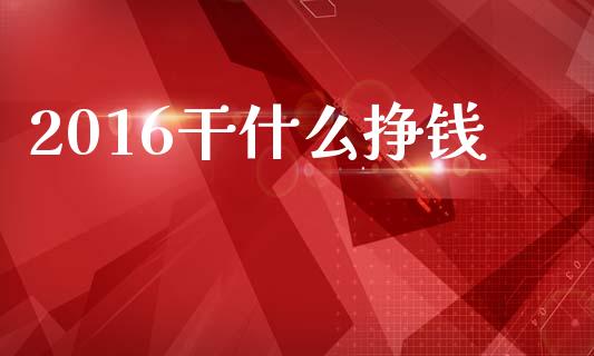 2016干什么挣钱_https://cj007.lansai.wang_财经新闻_第1张
