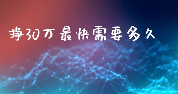 挣30万最快需要多久_https://cj007.lansai.wang_金融监管_第1张