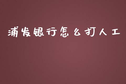 浦发银行怎么打人工_https://cj007.lansai.wang_财经新闻_第1张