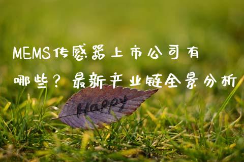 MEMS传感器上市公司有哪些？最新产业链全景分析_https://cj007.lansai.wang_金融监管_第1张