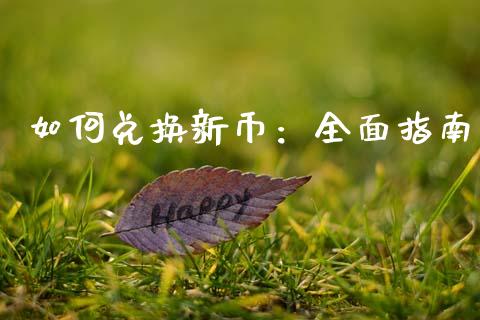 如何兑换新币：全面指南_https://cj007.lansai.wang_债券资讯_第1张