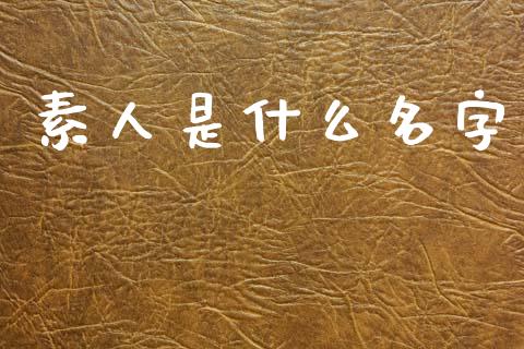 素人是什么名字_https://cj007.lansai.wang_债券资讯_第1张