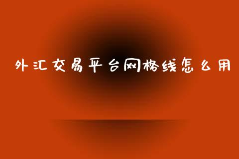外汇交易平台网格线怎么用_https://cj007.lansai.wang_财经新闻_第1张