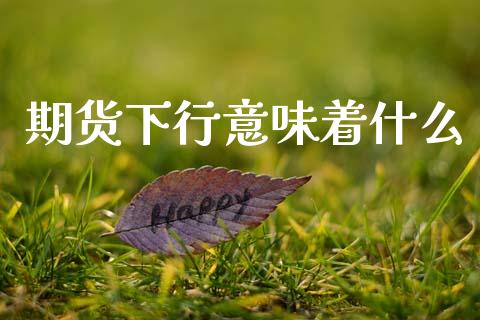 期货下行意味着什么_https://cj007.lansai.wang_全球市场_第1张
