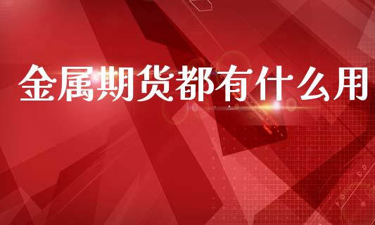 金属期货都有什么用_https://cj007.lansai.wang_全球市场_第1张