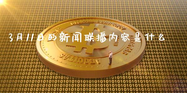 3月11日的新闻联播内容是什么_https://cj007.lansai.wang_外汇交易_第1张