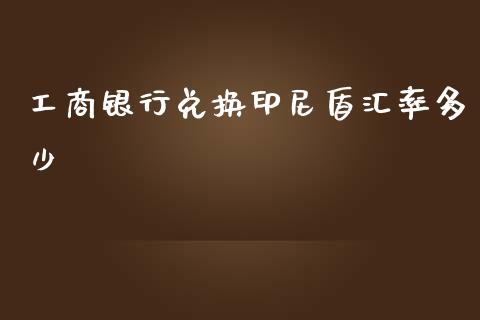 工商银行兑换印尼盾汇率多少_https://cj007.lansai.wang_金融监管_第1张