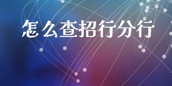 怎么查招行分行_https://cj007.lansai.wang_全球市场_第1张