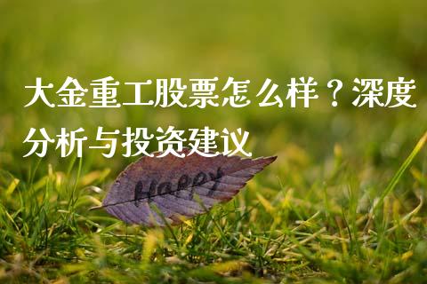 大金重工股票怎么样？深度分析与投资建议_https://cj007.lansai.wang_财经新闻_第1张