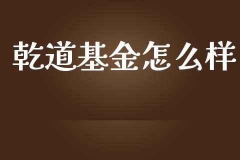 乾道基金怎么样_https://cj007.lansai.wang_财经新闻_第1张