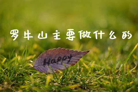 罗牛山主要做什么的_https://cj007.lansai.wang_全球市场_第1张