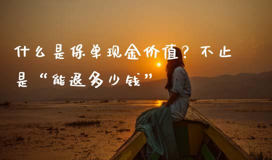 什么是保单现金价值？不止是“能退多少钱”_https://cj007.lansai.wang_全球市场_第1张