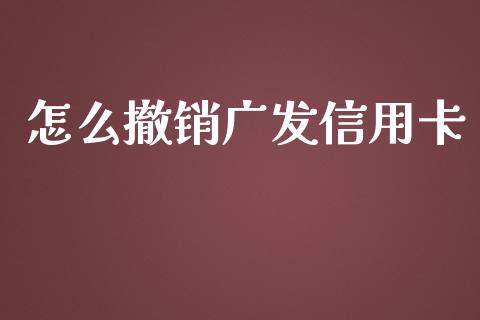怎么撤销广发信用卡_https://cj007.lansai.wang_财经新闻_第1张