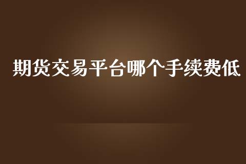期货交易平台哪个手续费低_https://cj007.lansai.wang_财经新闻_第1张