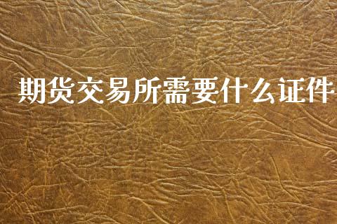 期货交易所需要什么证件_https://cj007.lansai.wang_金融监管_第1张