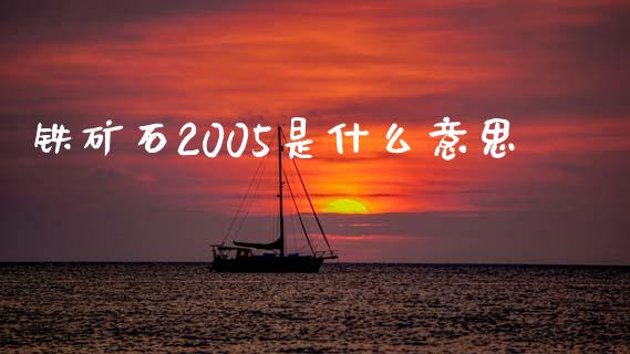 铁矿石2005是什么意思_https://cj007.lansai.wang_金融监管_第1张