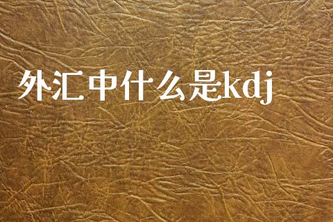 外汇中什么是kdj_https://cj007.lansai.wang_债券资讯_第1张