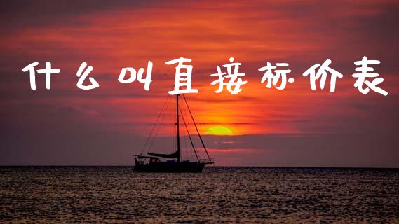 什么叫直接标价表_https://cj007.lansai.wang_金融监管_第1张