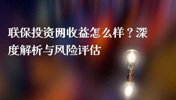 联保投资网收益怎么样？深度解析与风险评估_https://cj007.lansai.wang_全球市场_第1张